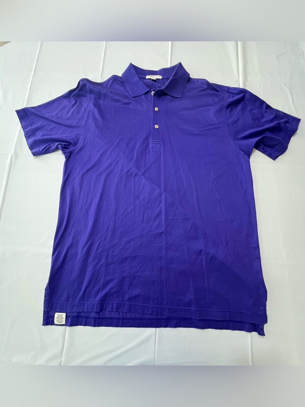 Peter Millar "Summer Comfort" Polo Men's S/S 100% Cotton College Purple Large